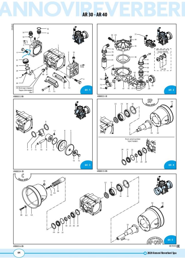 AR40-6H Pump Parts Diagram - Page 1