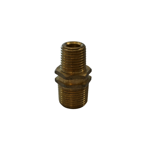 Brass Hex Nipple 3/8" x 1/4"